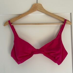 Skims Cotton Bralette Bright Pink XL